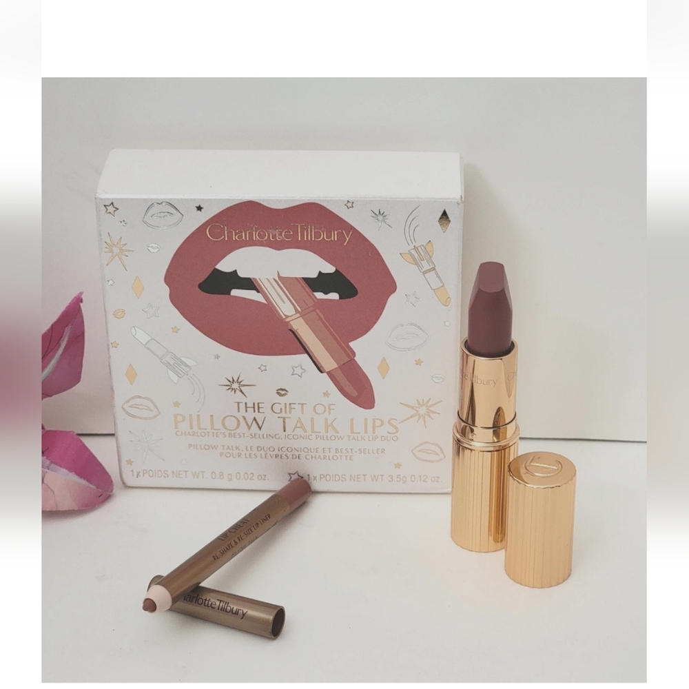 CHARLOTTE TILBURY THE GIFT OF PILLOW TALK LIPS: 1 Lipstick + 1 mini Lip Liner